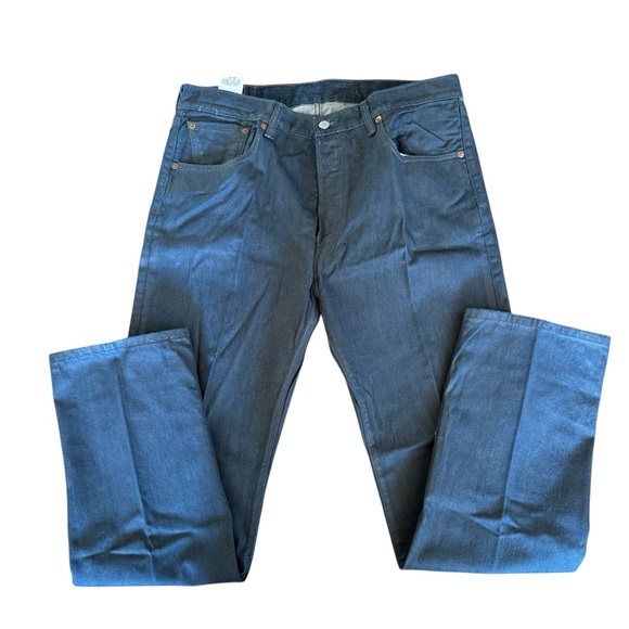 2 for $15 😍 Levi’s Men’s 501 Coated Dark Denim Button Fly Jeans – Size 38x34 - Picture 3 of 7